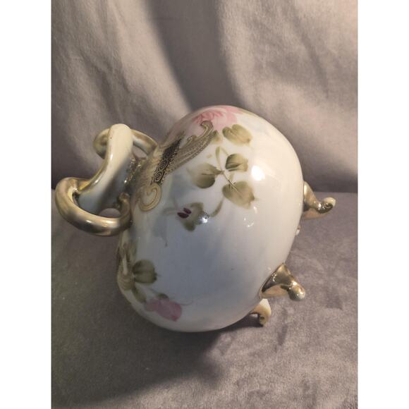 Antique Nippon Hand Painted Vase | Morimura Brothers Maple Leaf Mark Porcelain - Picture 7 of 9